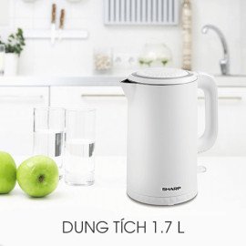 Bình đun siêu tốc 1.7 lít Sharp EKJ-17EVPS-WH Bình đun siêu tốc 1.7 lít Sharp EKJ-17EVPS-WH